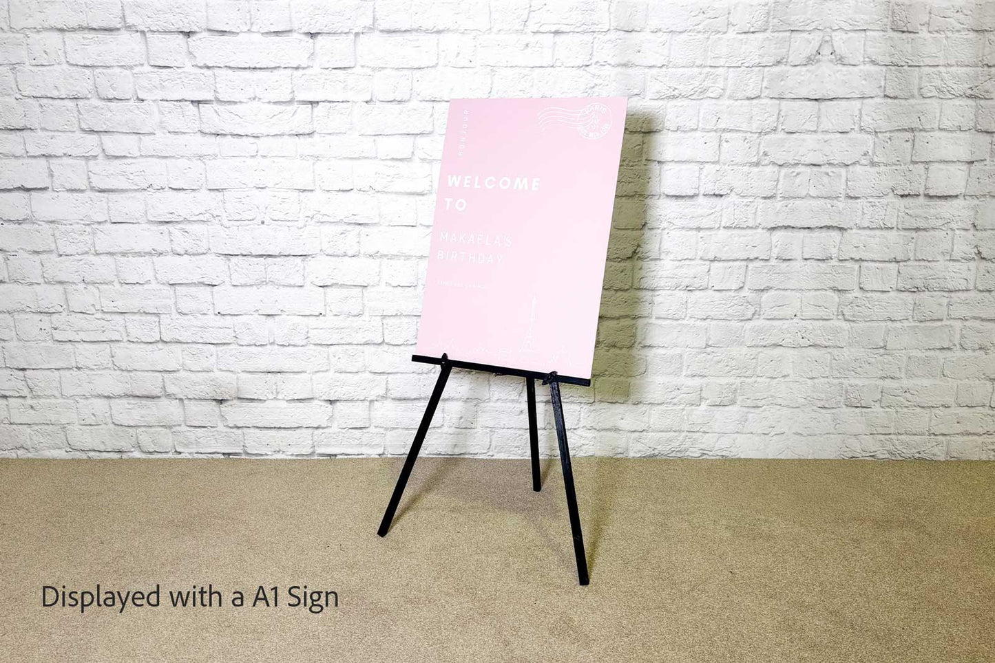 Black Easel for holding signs