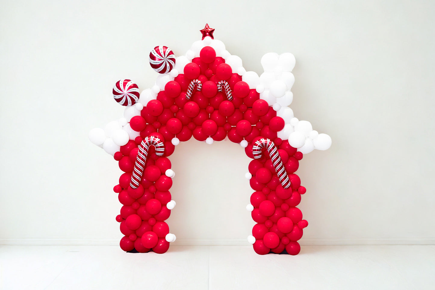 Candy Cane balloon decoration for Auckland Christmas party