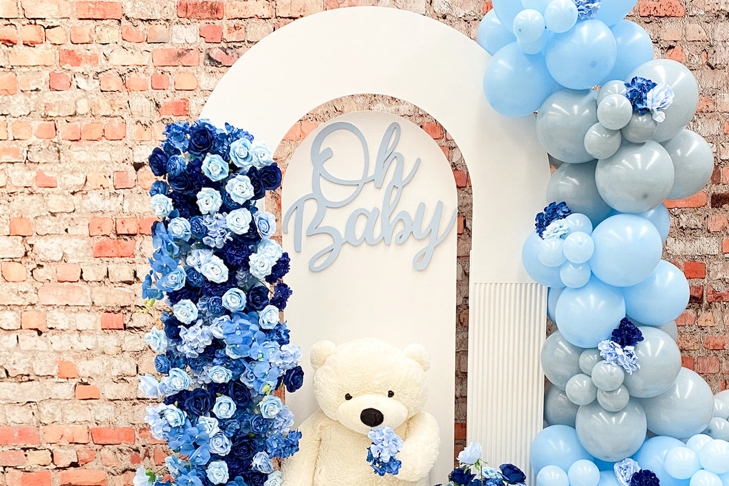 Oh Baby Wooden Sign (Blue)