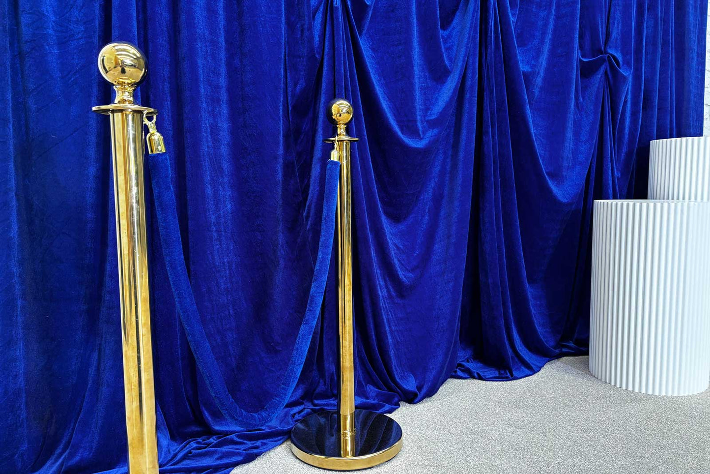 Royal Blue Velvet Backdrop Draping Curtain