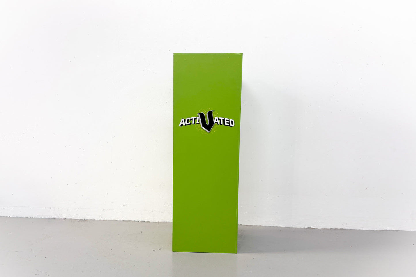 Corporate branded plinths used for event styling and product display at a corporate function in New Zealand.