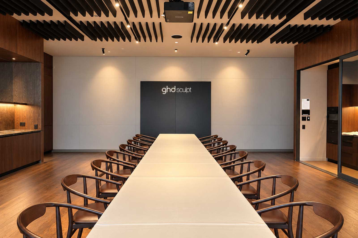 Corporate media wall with custom branding for an event, conference or promotional backdrop
