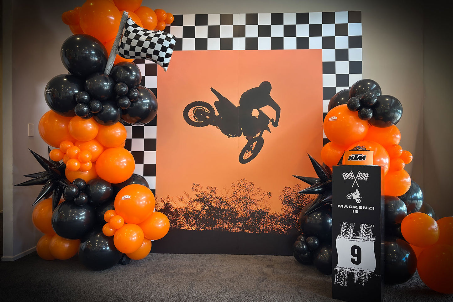 Custom printed backdrop for events, birthdays and corporate functions in Auckland