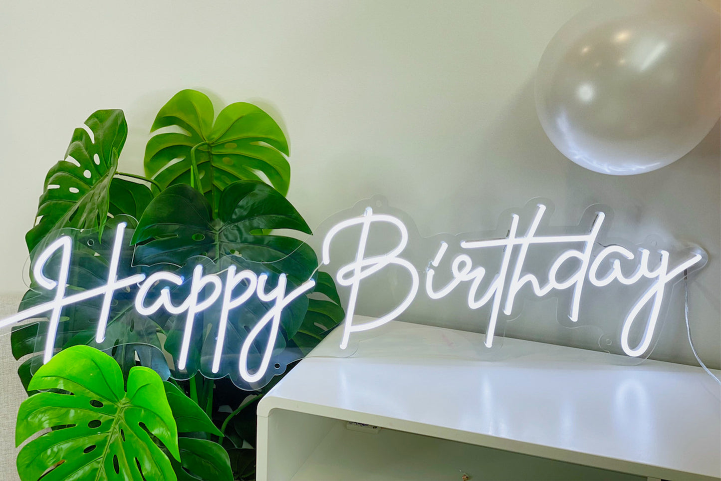 Happy Birthday neon sign hire for parties, celebrations, or event décor