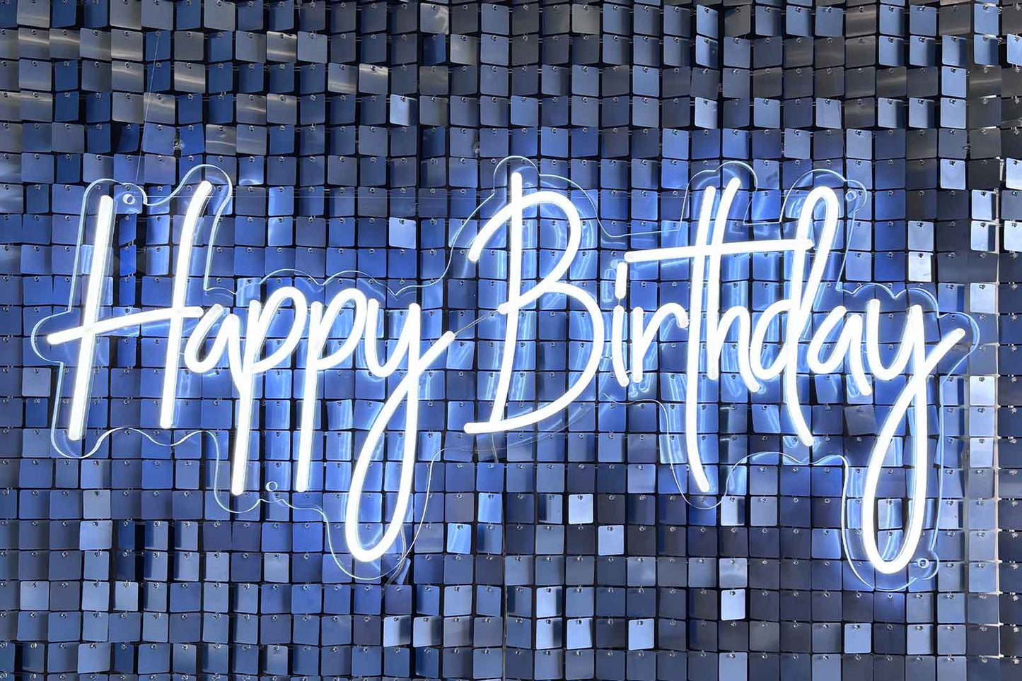 Happy Birthday neon sign hire for parties, celebrations, or event décor