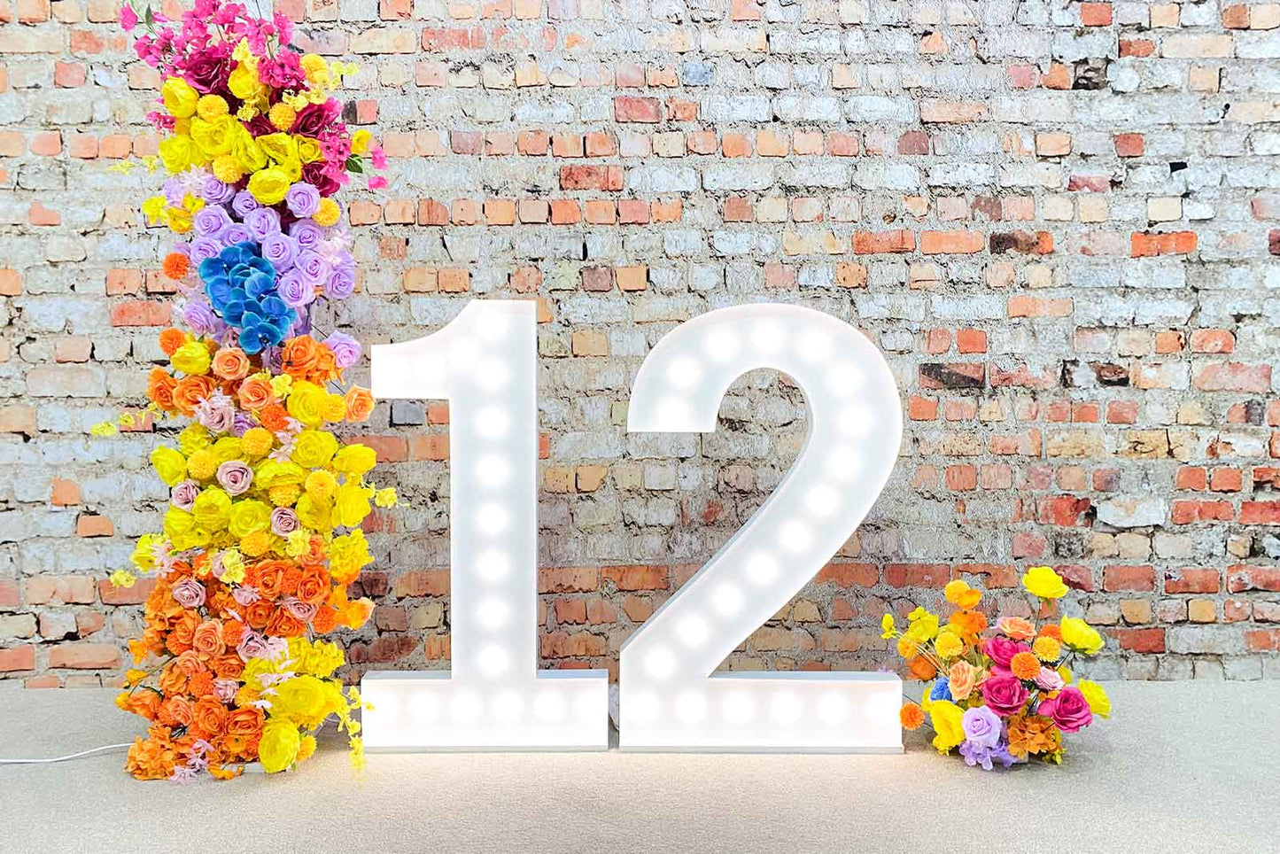 Number 12 marquee lights for celebrations and special occasions