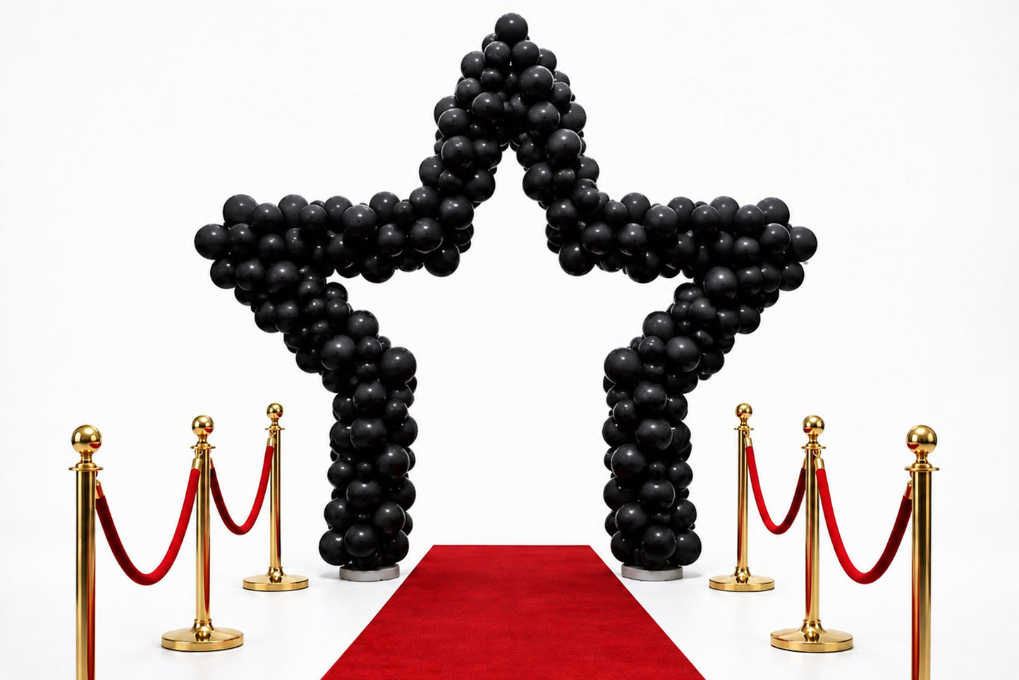 star balloon arch with coordinating balloons for party and event decorations in Auckland