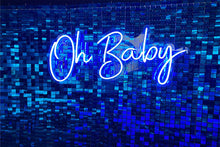 Load image into Gallery viewer, "Oh Baby" Blue Neon Sign