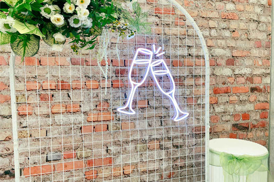 "Champagne Glasses" Neon Sign
