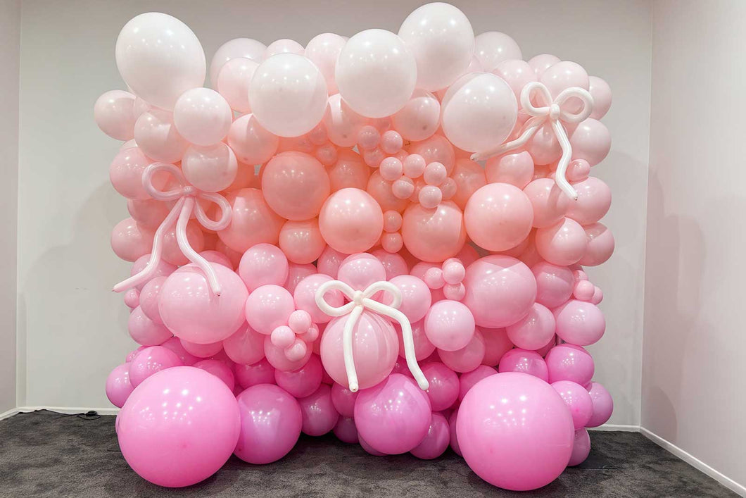 Balloon wall backdrop for photo booth Auckland