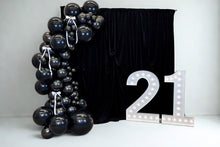 Load image into Gallery viewer, Black Velvet Backdrop Draping Curtain
