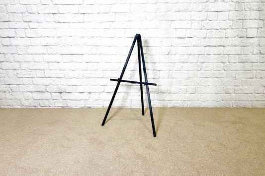Sleek black display easel for weddings and events