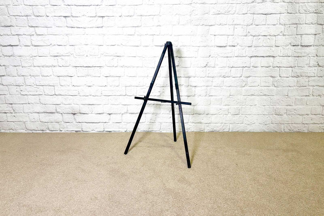 Sleek black display easel for weddings and events