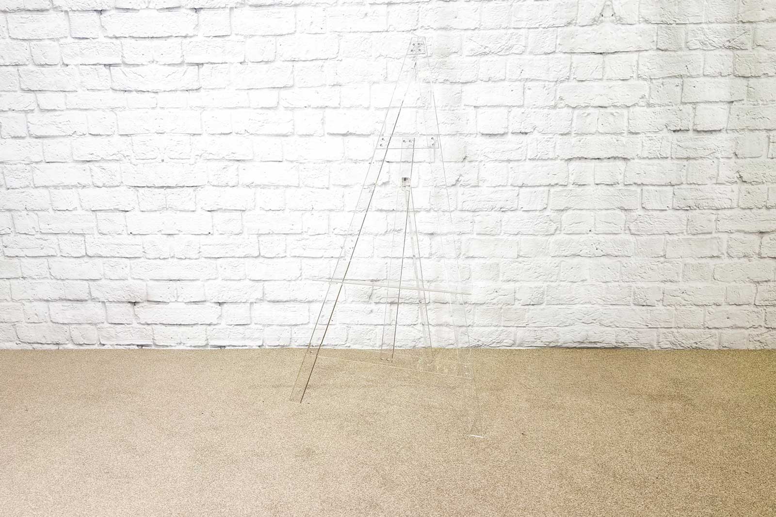 Clear acrylic easel for signs and displays