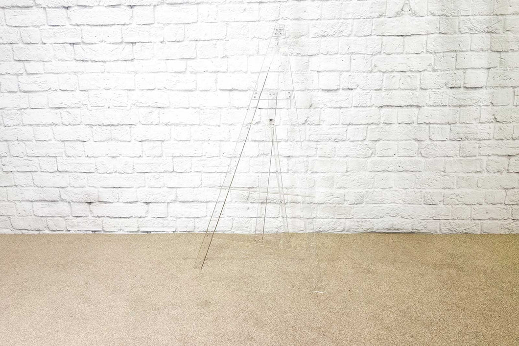 Clear acrylic easel for signs and displays