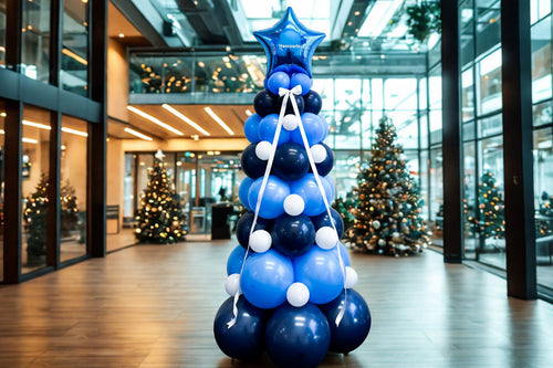Festive standard Christmas balloon tree display Auckland