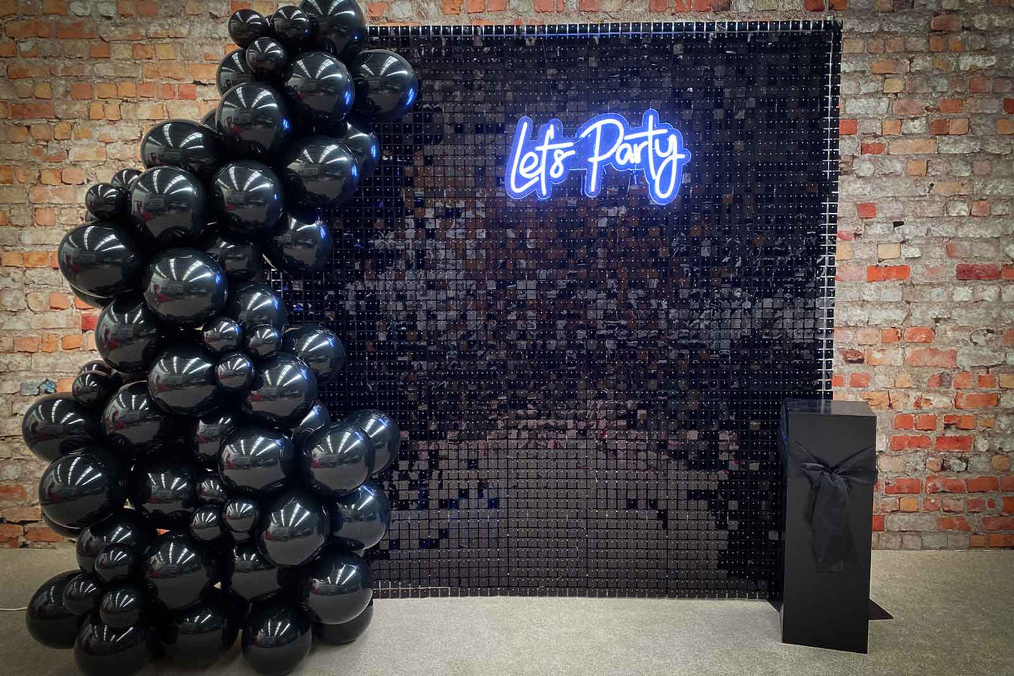 Customised party backdrop hire with personalised signage for birthday events