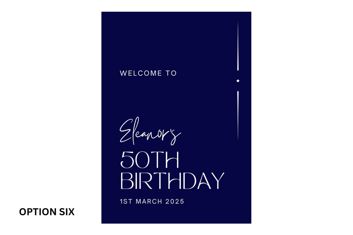 Custom sign and easel styling option 6 for event display