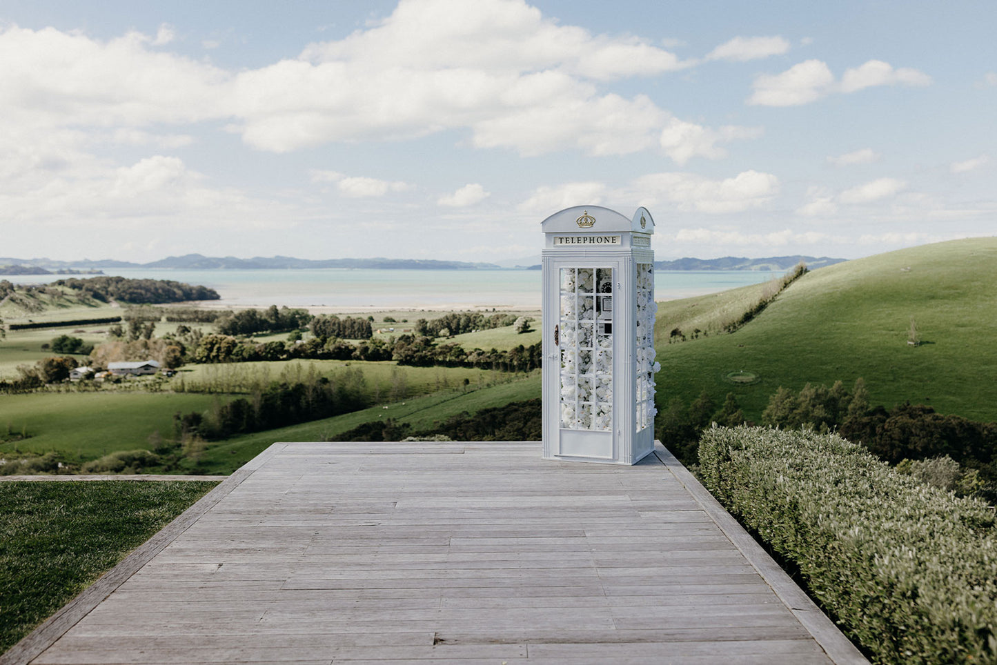 White Phone Booth for Hire Auckland