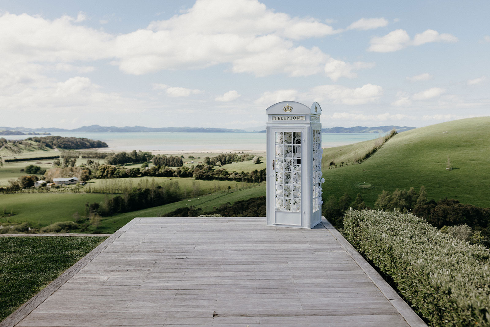 White Phone Booth for Hire Auckland