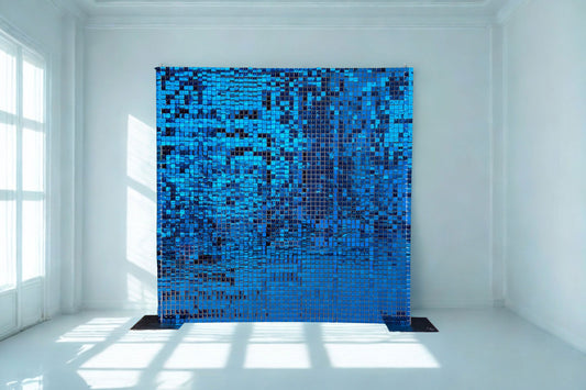 Blue Shimmer Wall Backdrop Auckland Wide