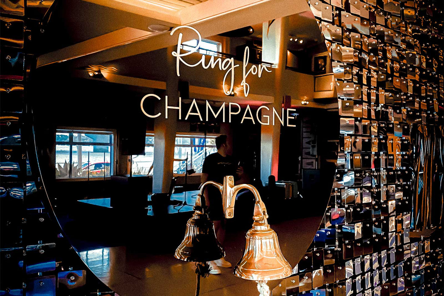 Interactive live champagne wall backdrop for corporate events and functions in Auckland NZ