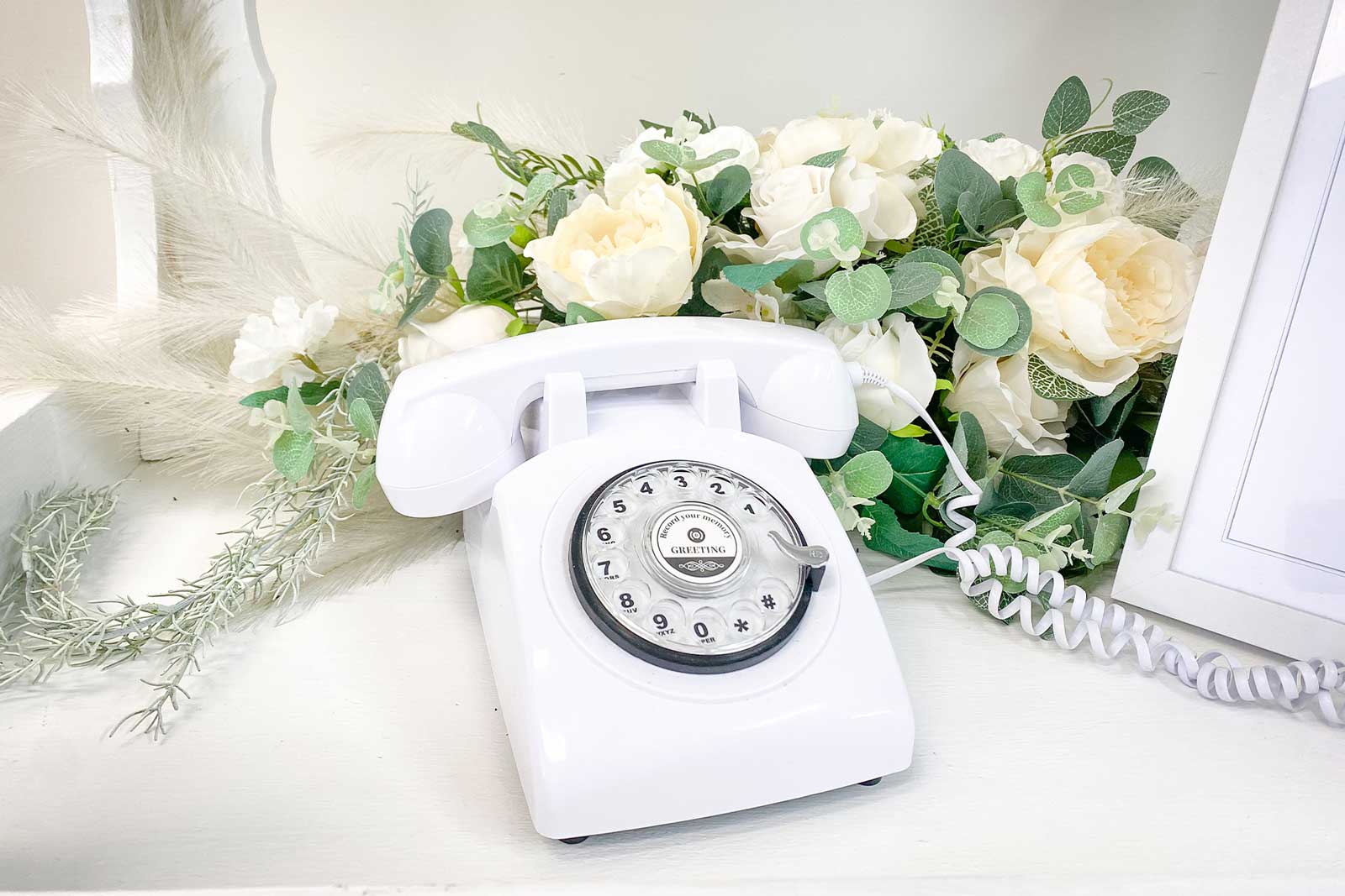 Audio phone guestbook for hire, allowing guests to leave voice messages at events