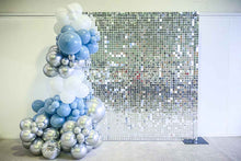 Load image into Gallery viewer, Statement balloon garland on shimmer wall for venue entrances, photo walls, and event styling in Auckland
