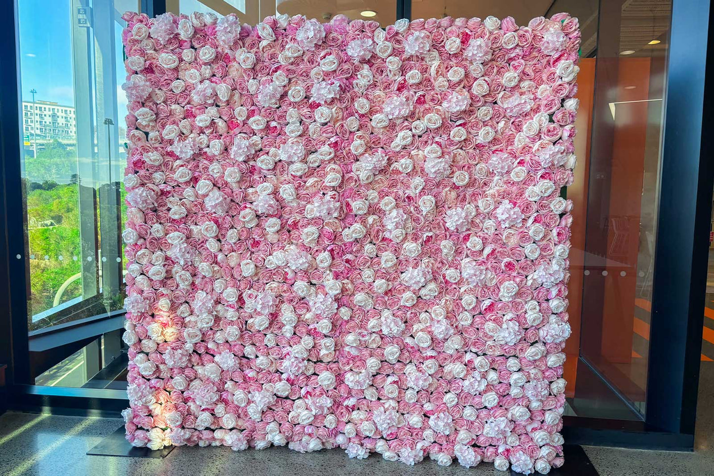 Beautiful floral wall backdrop for parties, events, and photo opportunities