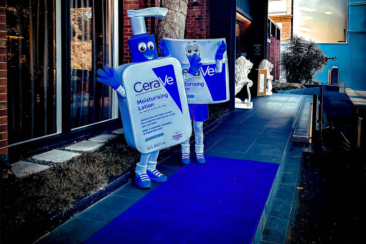Blue carpet for hire to create stylish photo areas and VIP entrances