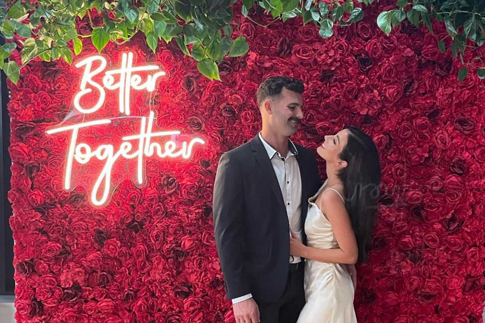 Bright Better Together neon sign for memorable couple celebrations