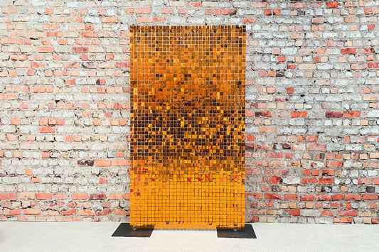 Copper shimmer wall backdrop for modern parties, themed events, and elegant décor 21st, halloween, ball, 