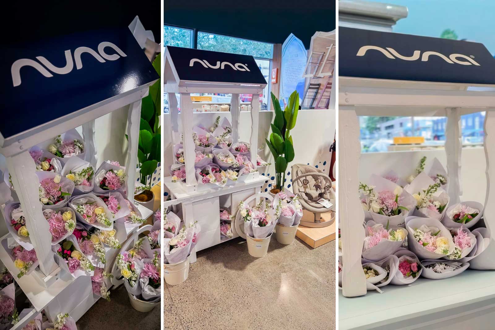 Styled candy cart with sweets and branding for a corporate function in Auckland