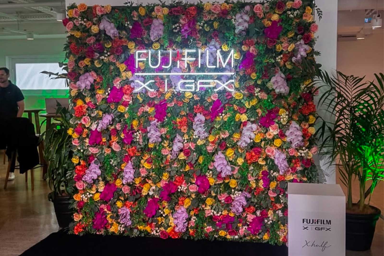 Elegant floral wall backdrop for professional corporate gatherings