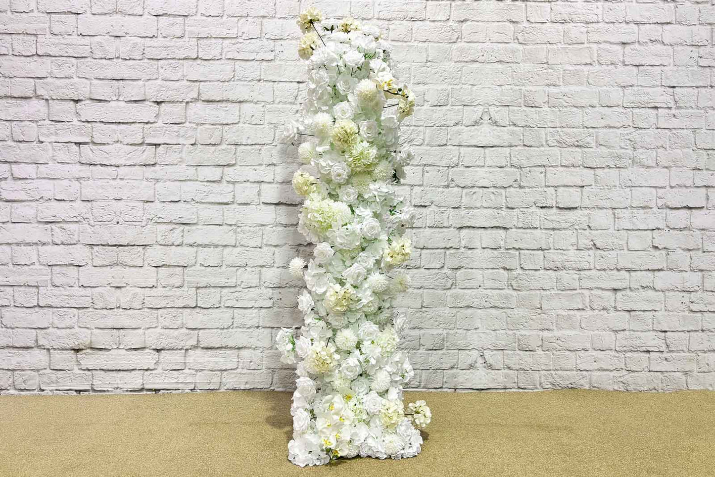 Elegant artificial flowers available for hire to enhance wedding venues