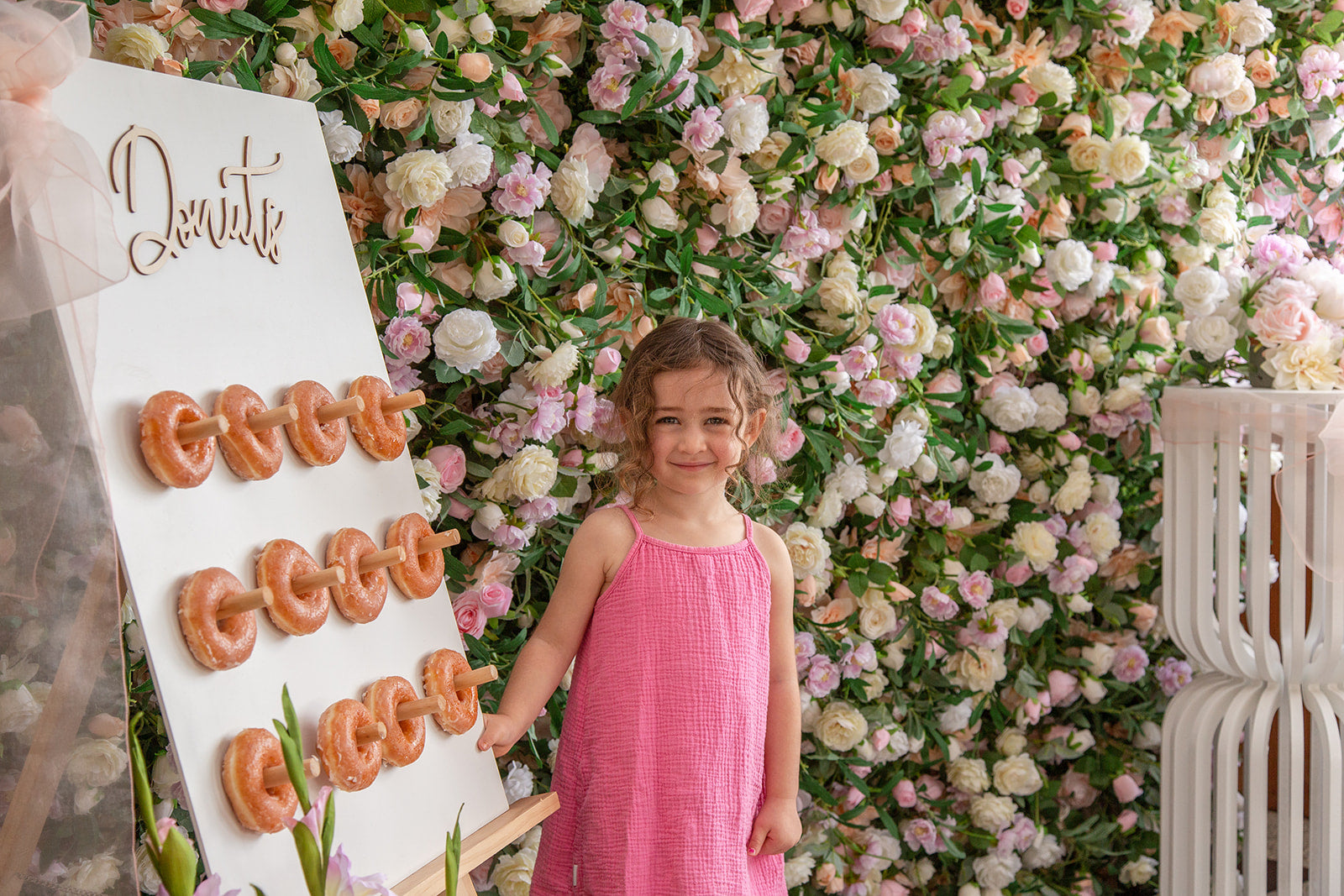 Premium floral wall backdrop for corporate and private events