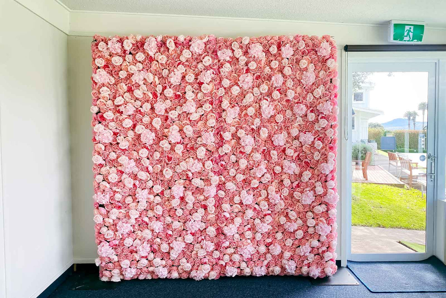 Floral wall backdrop for event décor, celebrations, and photoshoots