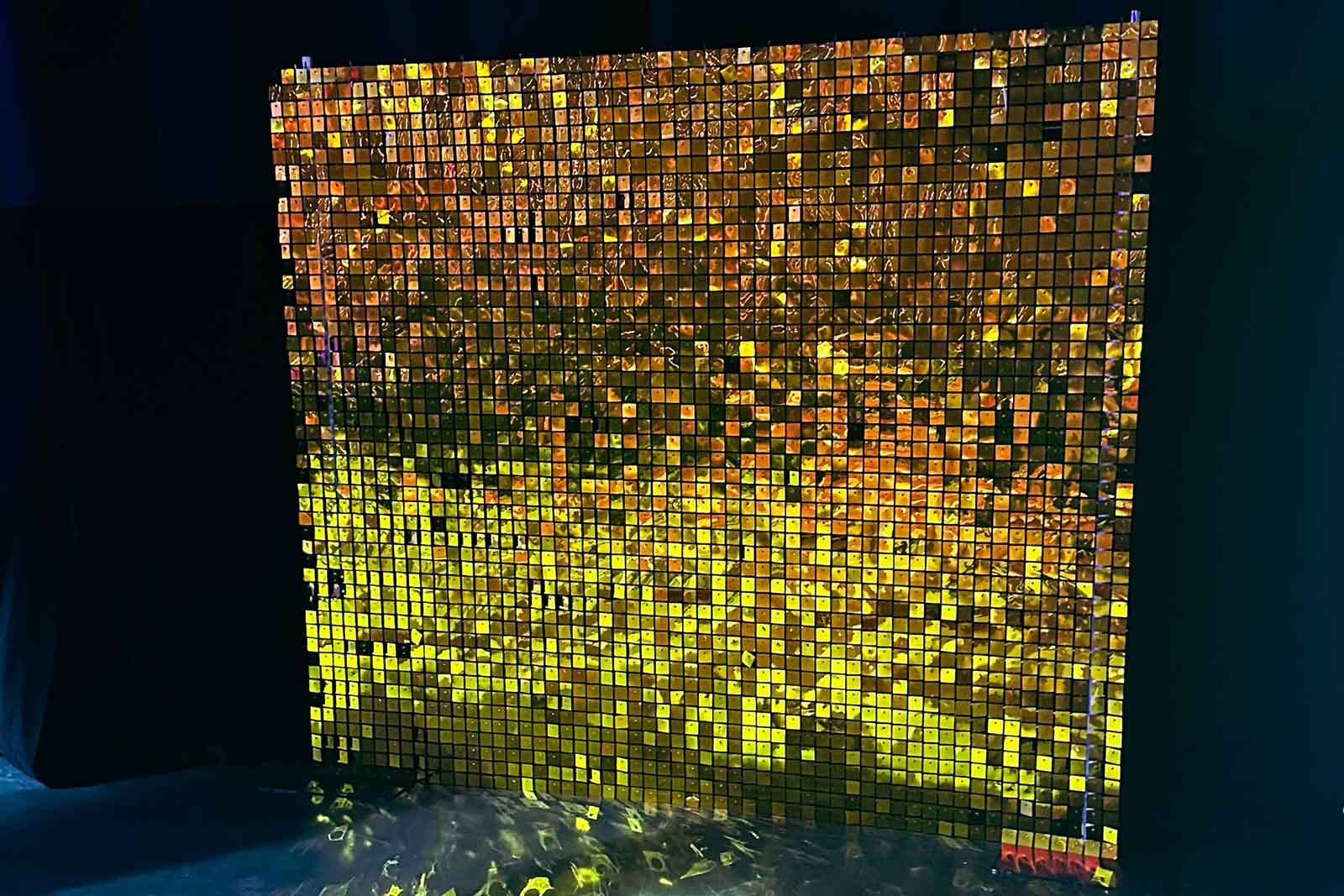 Luxury gold shimmer wall backdrop for company gala and end of year function