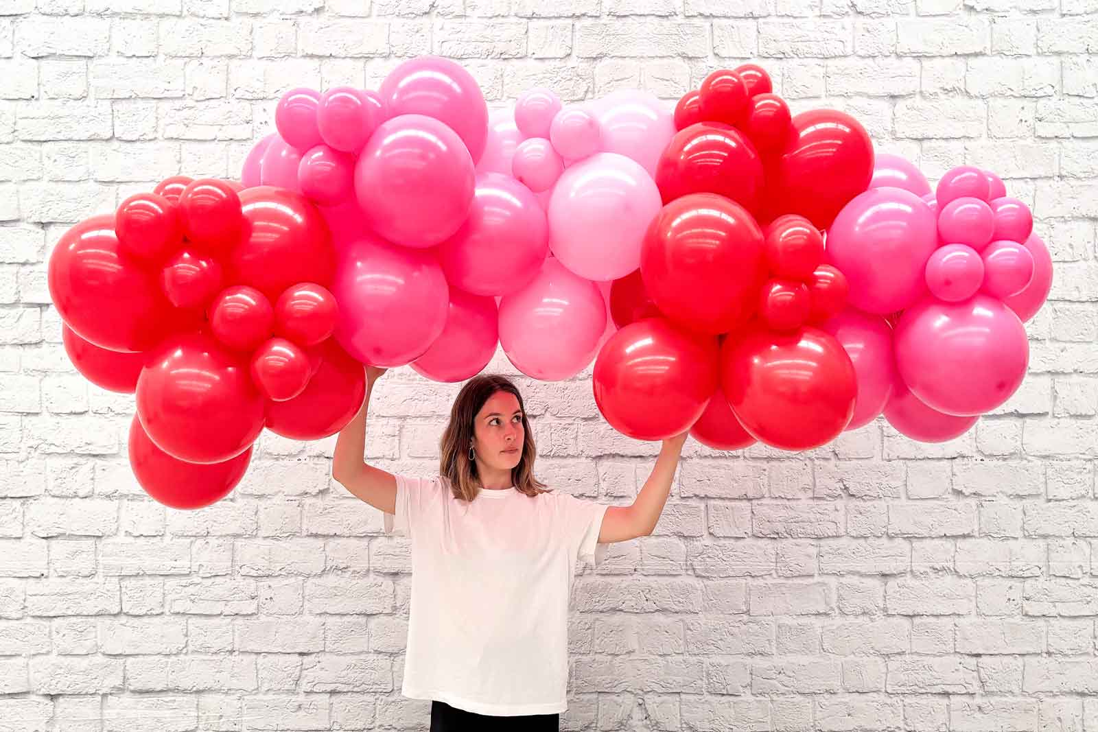 Pre-made grab and go balloon garland for birthdays, celebrations, and easy event styling