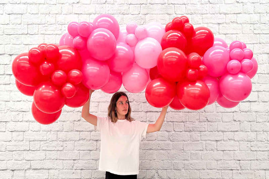 Pre-made grab and go balloon garland for birthdays, celebrations, and easy event styling