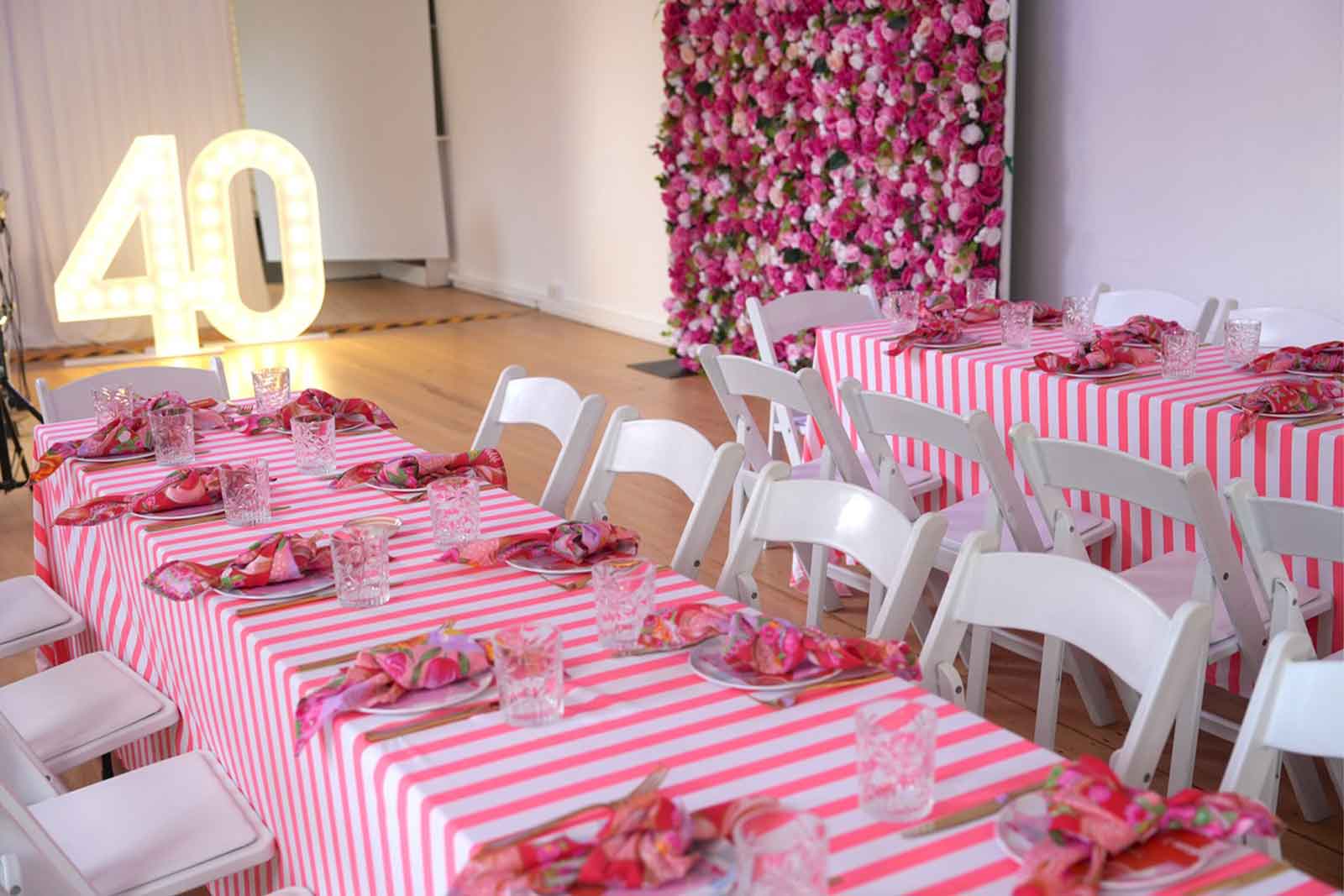 Illuminated 40 marquee light display for parties and events