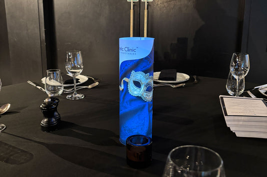 Light up centrepieces for event styling and table décor at weddings and special occasions