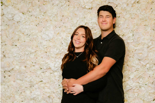 Luxury white flower wall backdrop for adult birthday events