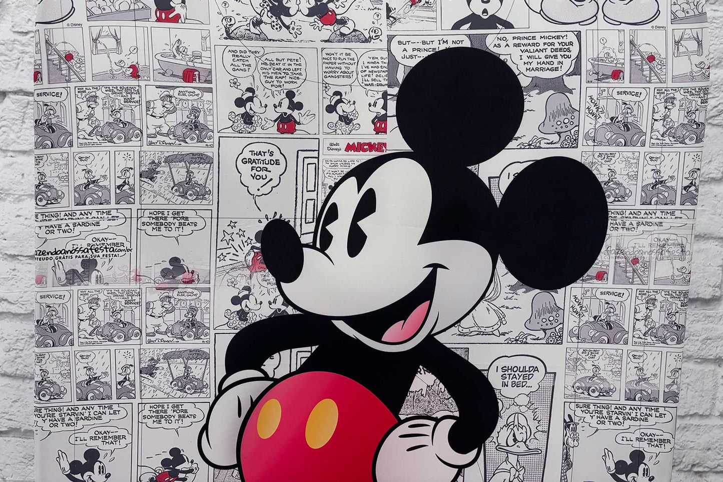 Mickey Mouse party backdrop for birthday celebrations