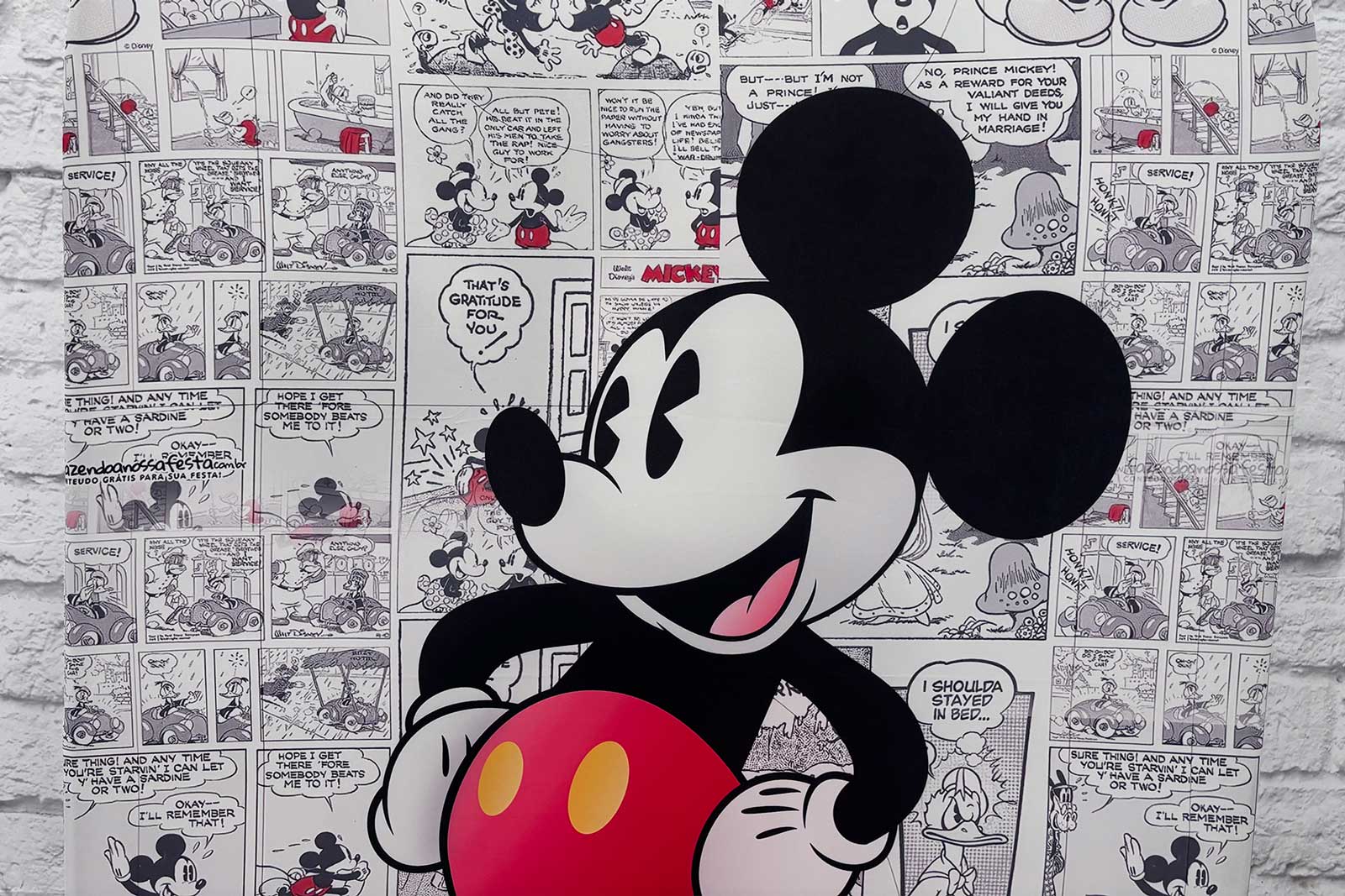 Mickey Mouse party backdrop for birthday celebrations