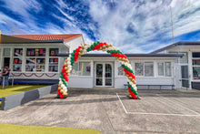 Load image into Gallery viewer, Event entrance featuring a professionally styled balloon arch
