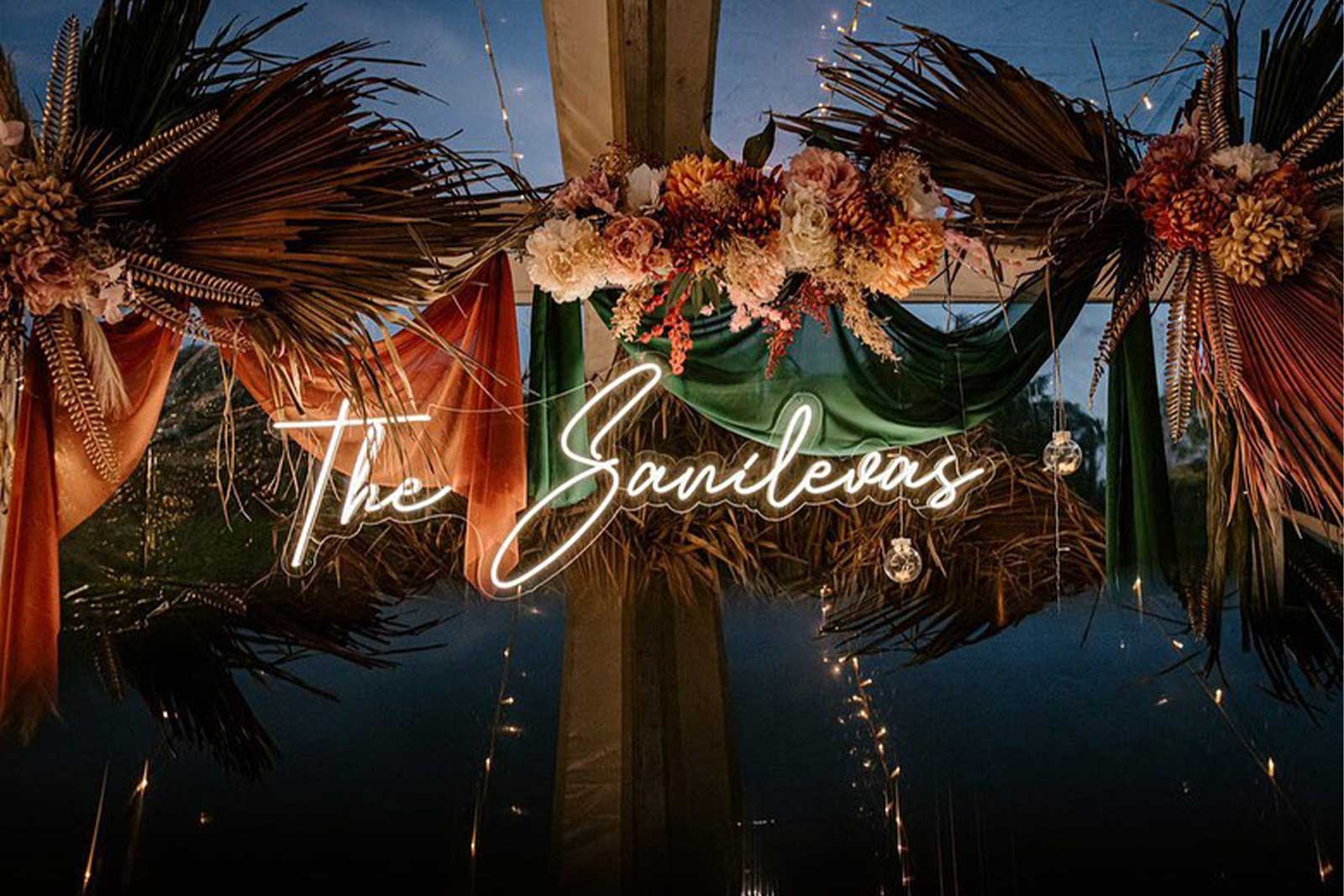 Personalised custom neon sign for birthdays, weddings, or events