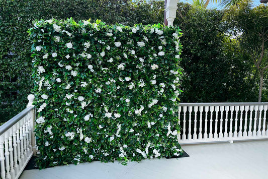 Flower wall backdrop hire for pre-ball, wedding, baby shower photos in Auckland