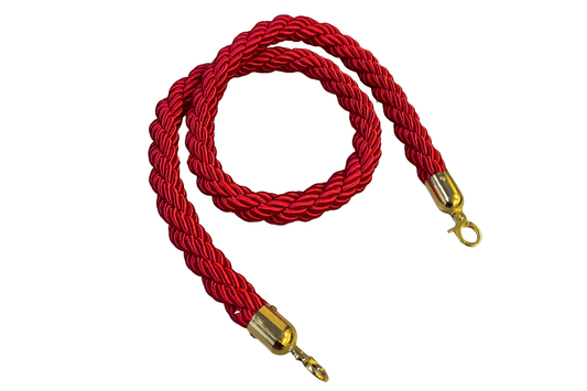 Red bollard rope for event crowd control and VIP entrance