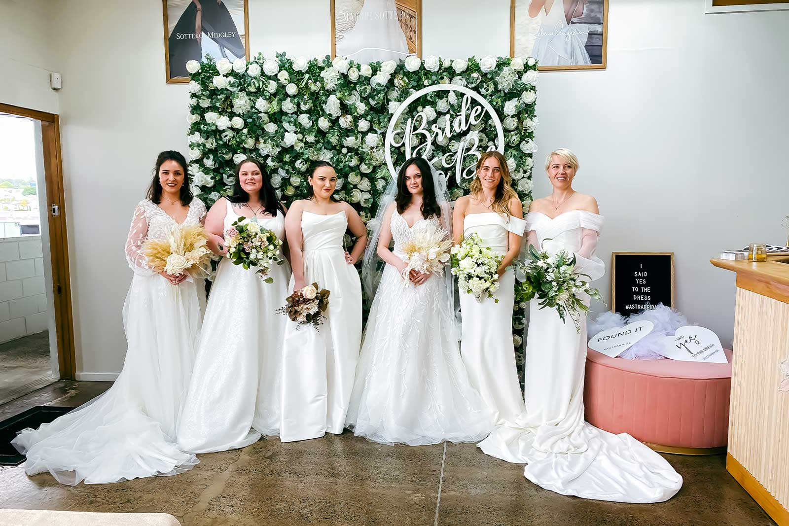 Romantic floral wall for wedding photo backdrop and guest portraits